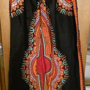 D'IYANU - African Print Vibrant Skirt with Belt - NWT
